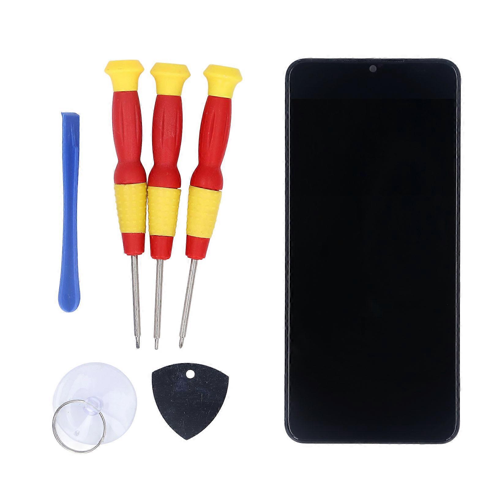 Screen Replacement Touch Display Digitizer Assembly with Frame Tools for A03S A037U US Version Phone Black