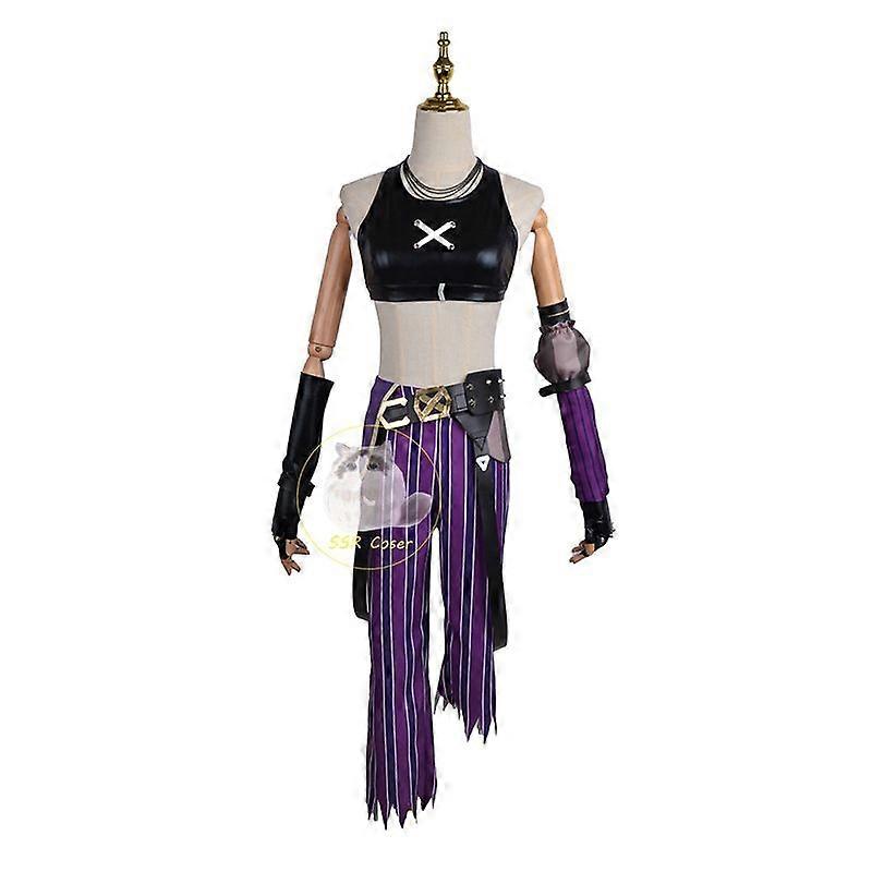 Jeu Jinx Cosplay Costume Crit Loli Jinx Cosplay Canon Loose Cosplay Outfit Jinx Perruque Tatouage Autocollant Femmes Costume de Carnaval