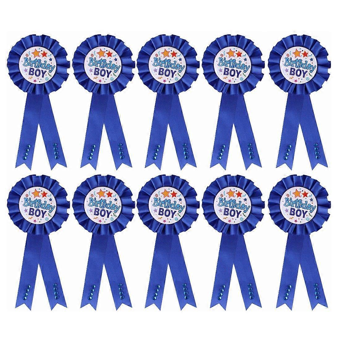 Födelsedagspojke Rosette Badge Blå Födelsedagspojke Award Band Badge Födelsedag Pojke Dekorationer