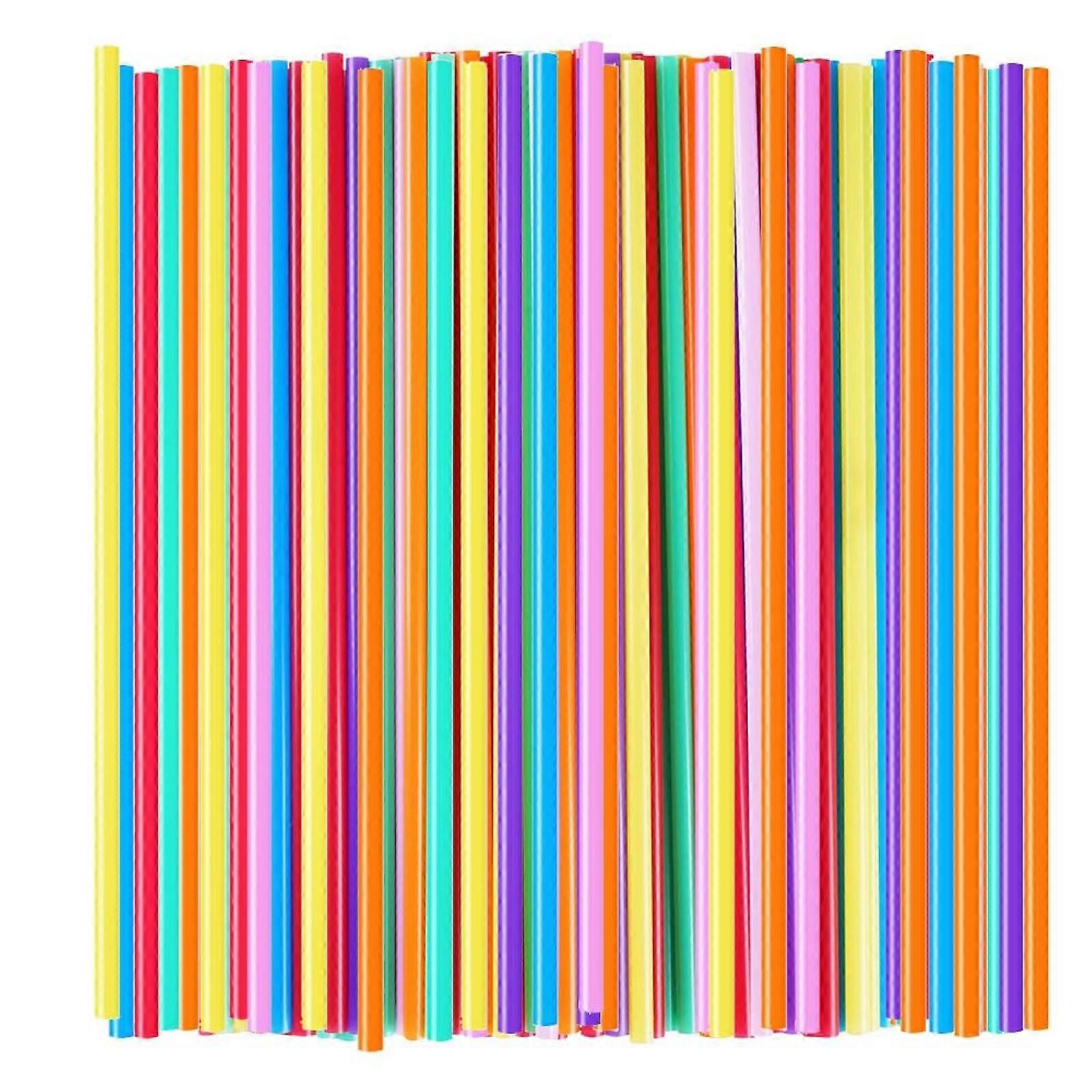 Pailles à smoothie géantes, grande paille à milkshake à large ouverture en plastique jetable colorée -GSL