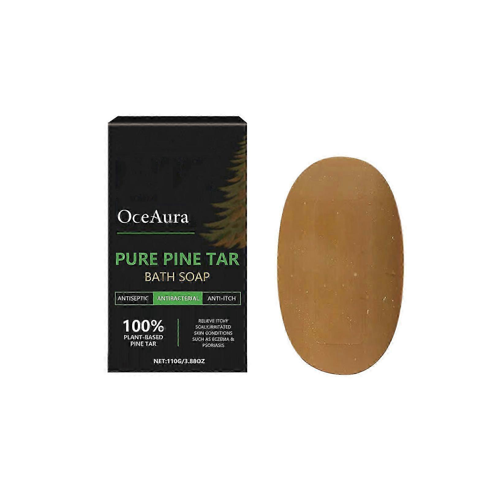 Pure Pine Tar Bath Soap, All Natural Pine Tar Bar Soap, Pine Tar Soap Made with Natural Pine Tar and Pine Oils