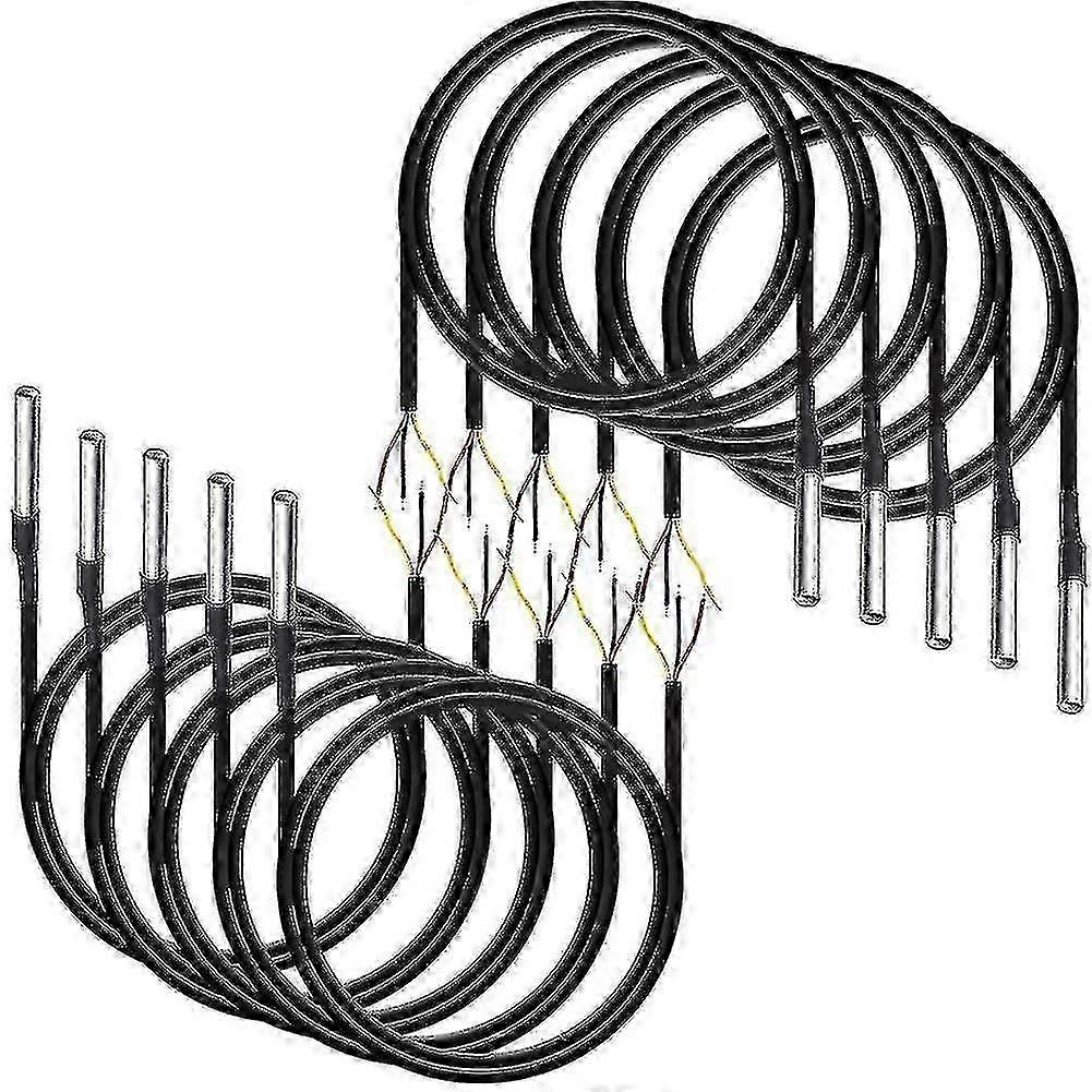10pcs Waterproof Ds18b20 Temperature Sensor, Digital Temperature Thermal Cable Temperature (-55- +
