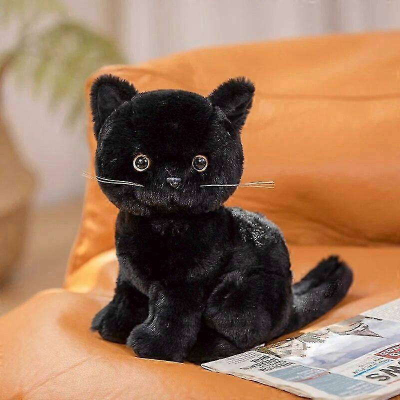 Simülasyon Peluş Karikatür Kediler Oturma Sevimli Hayvan Oyuncak Gri Sarı Siyah Beyaz Renkler Yavru Bebek Erkek Kız Hediye