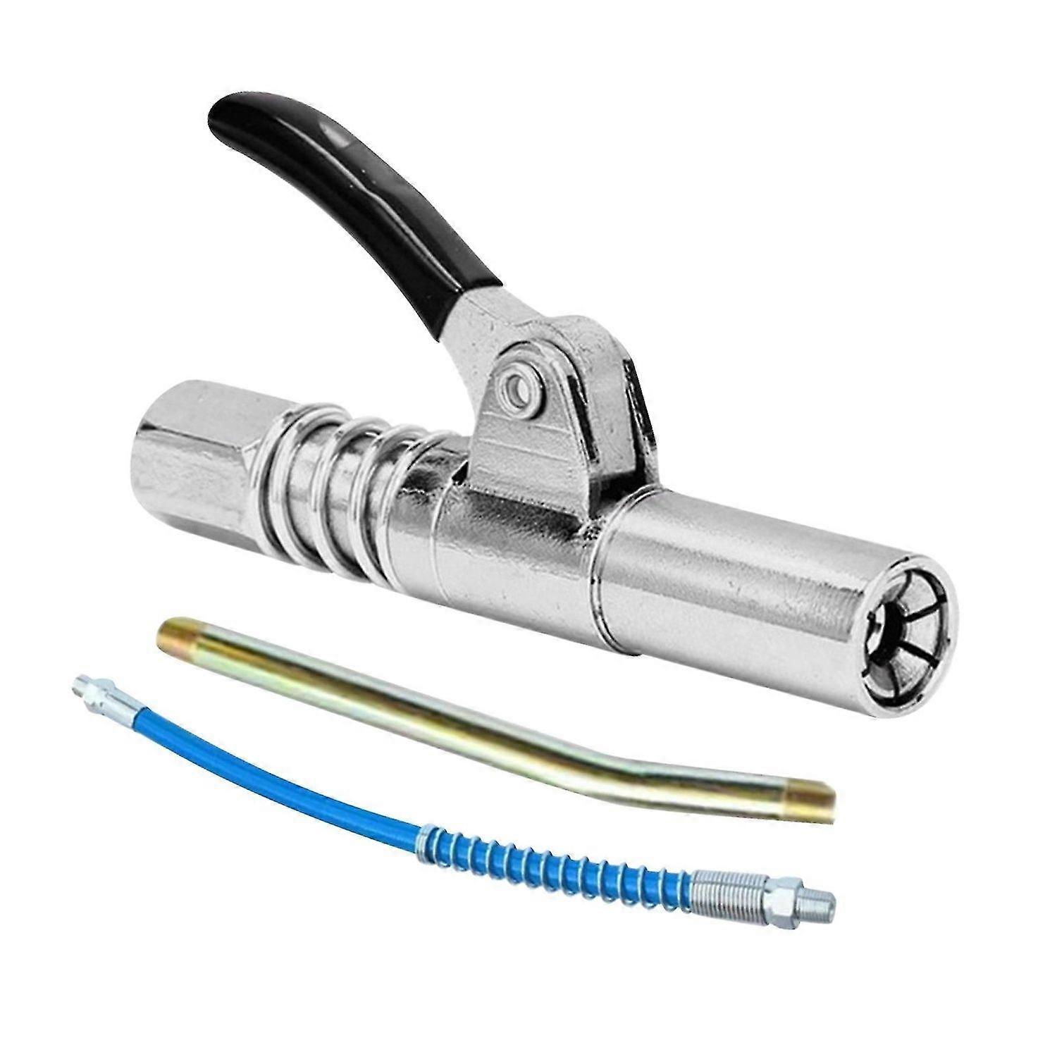 Quick release grease injector coupler with hose 6 prong heavy duty safe and reliable