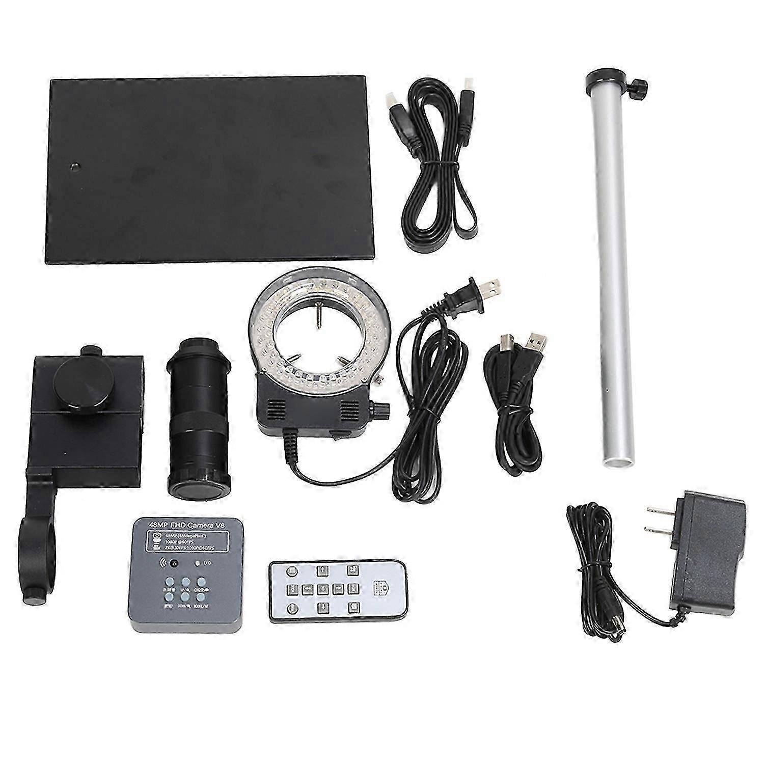 Usb Microscope 24mp 1080p 8x?130x Memory Card Storage Zoom With Adjustable Height Holder For Industr