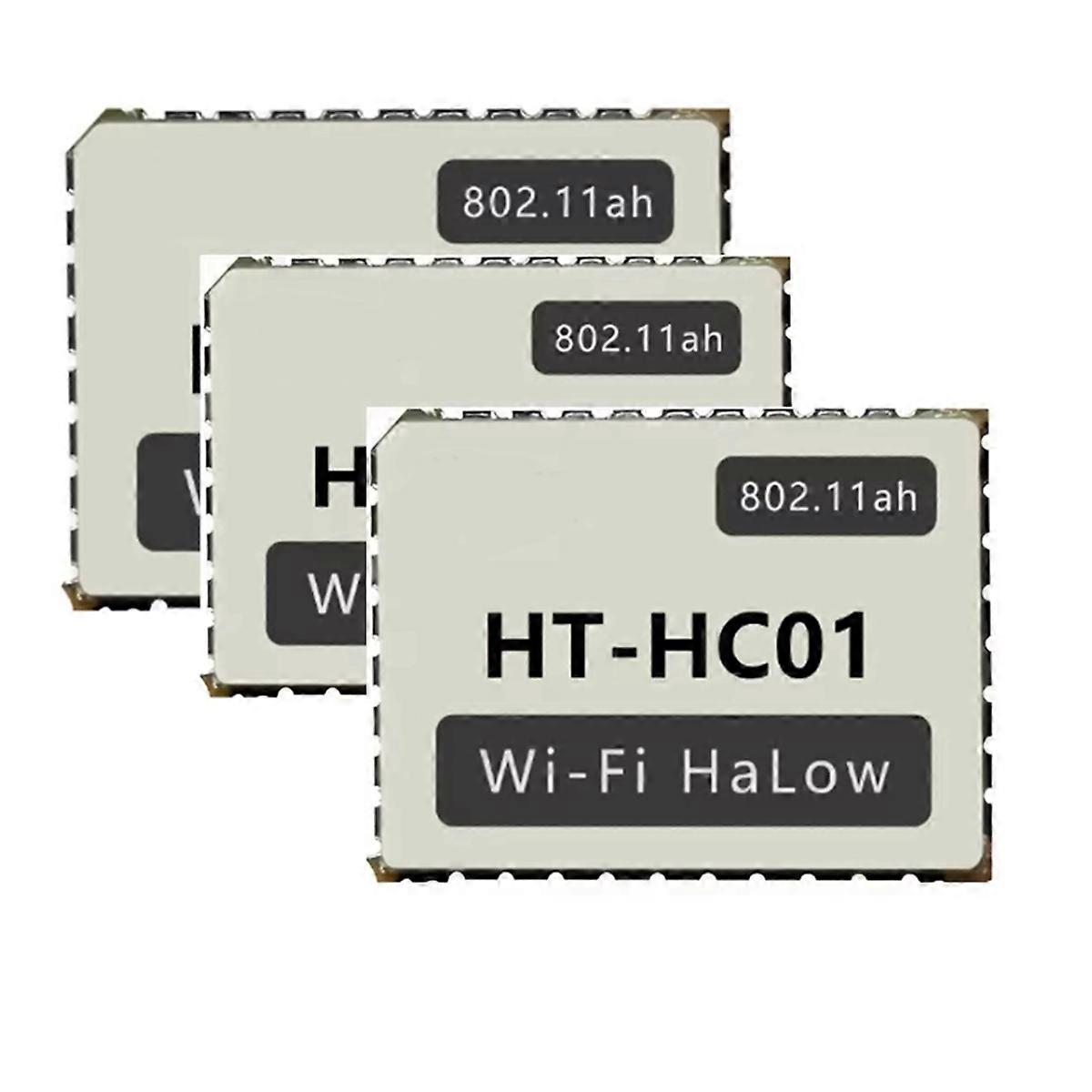 3Pcs HC01 Wi-Fi HaLow Module 902-928MHZ Dual Band 32.5Mbps Long Range High-Speed Data Transfer Wire