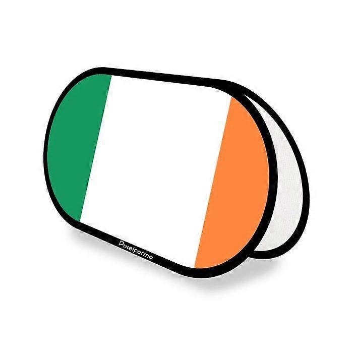 Oval Flag - Ireland - 70 x 120 cm - Polyester - Double-sided print - Foldable retractable