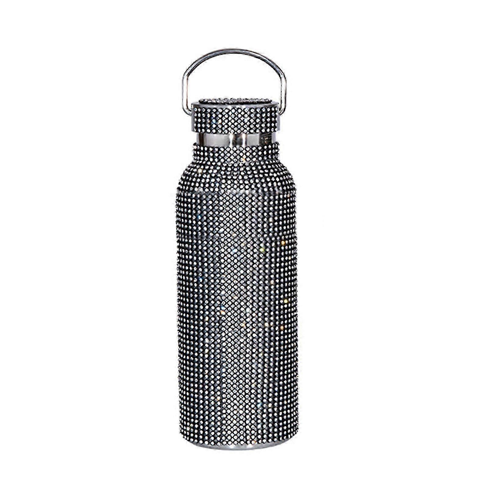 Diamond Water Bottle Bling Rhinestone ανοξείδωτο θερμικό μπουκάλι με αλυσίδα για τις γυναίκες κορίτσια δώρο - SNNGV