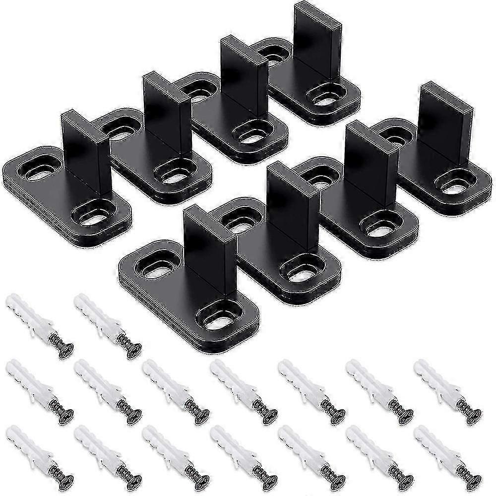 8Pcs Sliding Barn Door Floor Guides Plastic Wall Mount Hardware