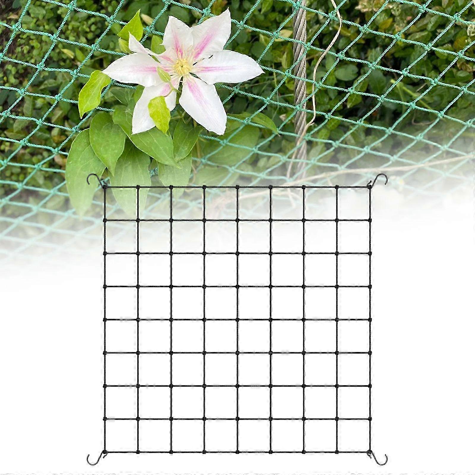 Plant Net Support Trellis Netting with 4 Hooks Elastic Lightweight for Reusable Multifunctional Accessories Peas Cantaloupes