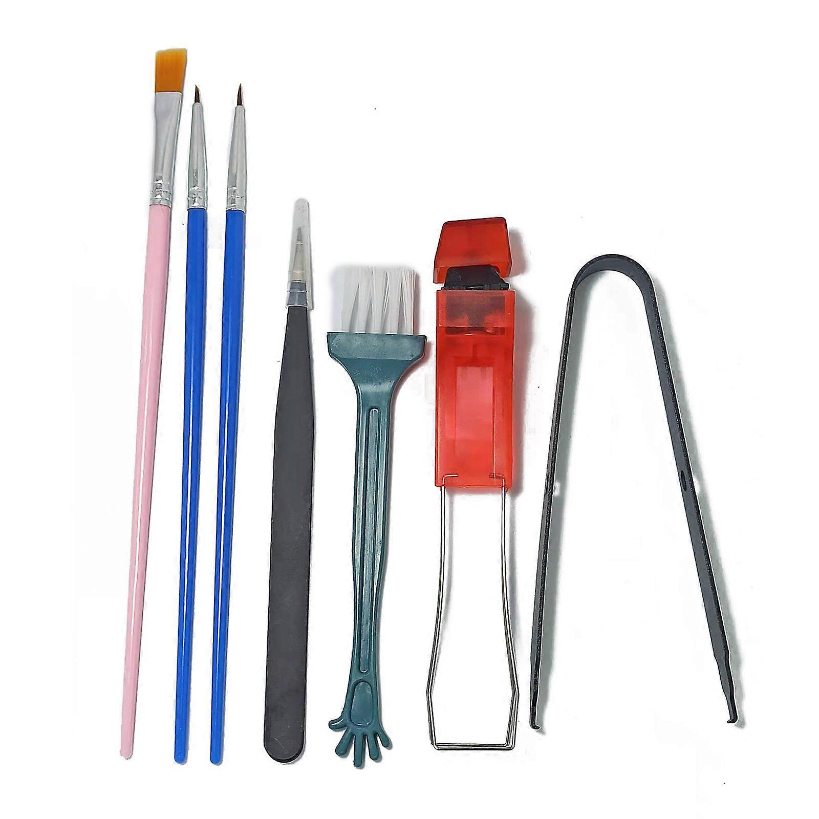 7pcs Lube Station Switch Switches Puller Lubrication Removal Fixing Pen Kit DIY For Custom Cherry Mechanical Keyboard