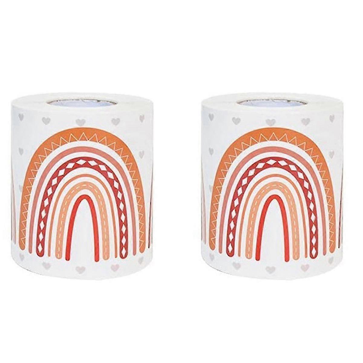 2X Bulletin Board Border Stickers Boho Rainbow Border Trim Bulletin Board Borders for School Decora