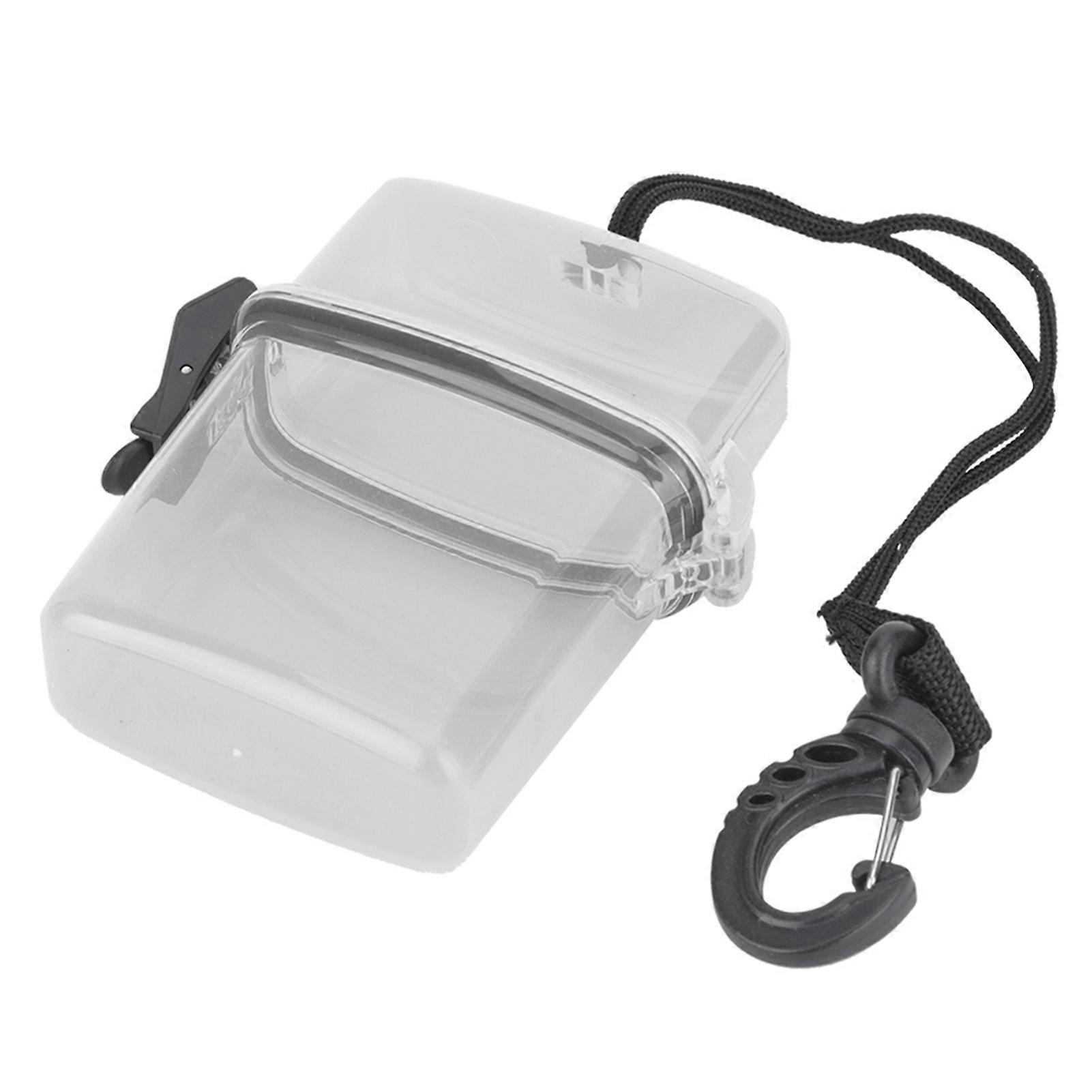 Plastic Kayak Seal Box Plastic Transparent Underwater Kayak Sealing Box with Rope Hook for Surfing Canoe Kayak Gris Transparent Kayak Seal Box