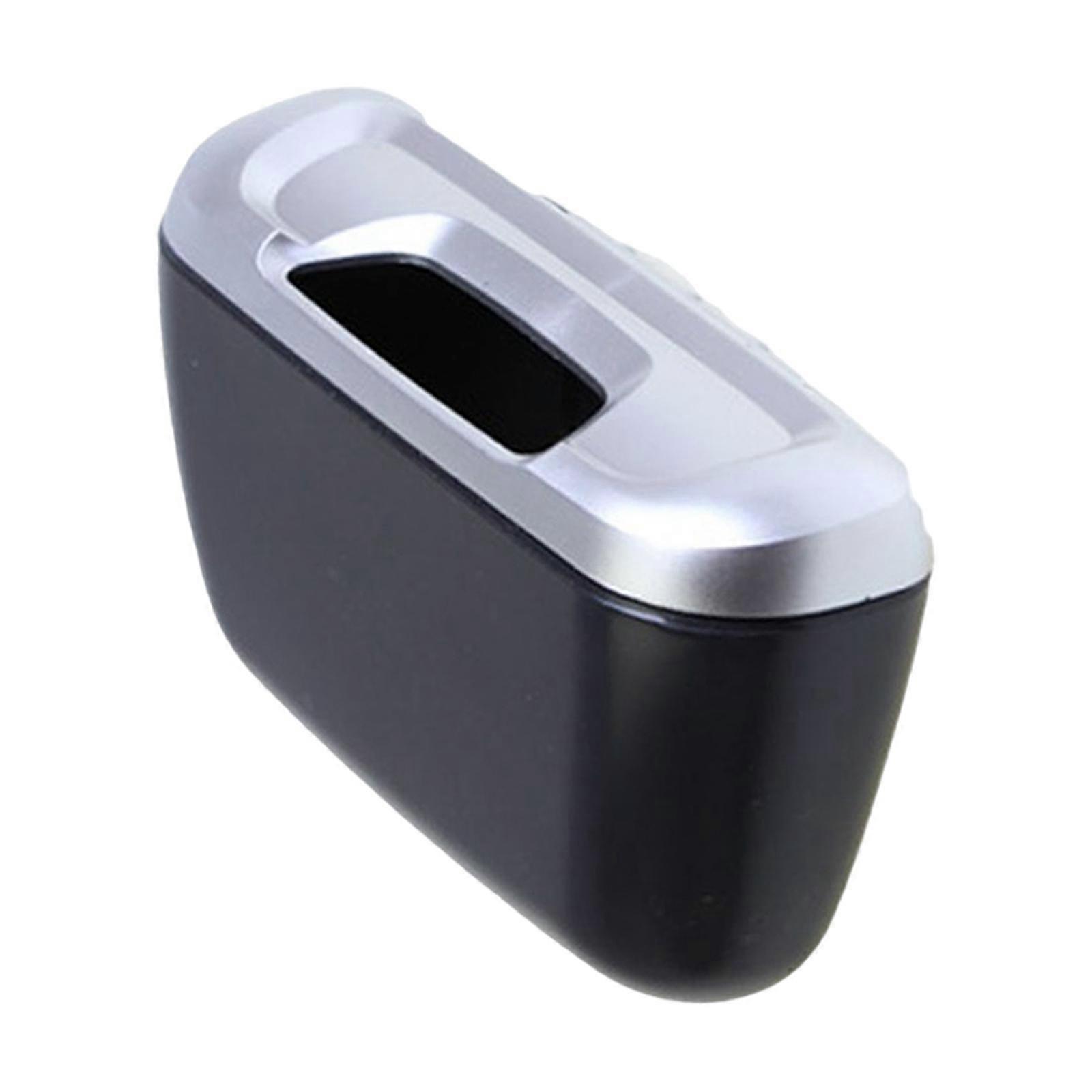 Office Desktop Car bedside Trash Case Silver