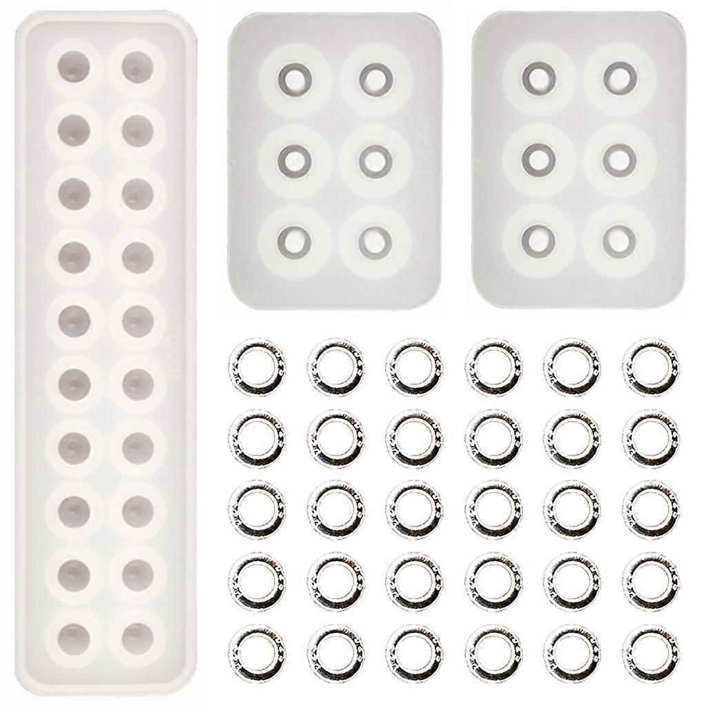 قالب الراتنج الخرز مع ثقوب قالب قلادة سيليكون لصنع مجوهرات قلادة DIY