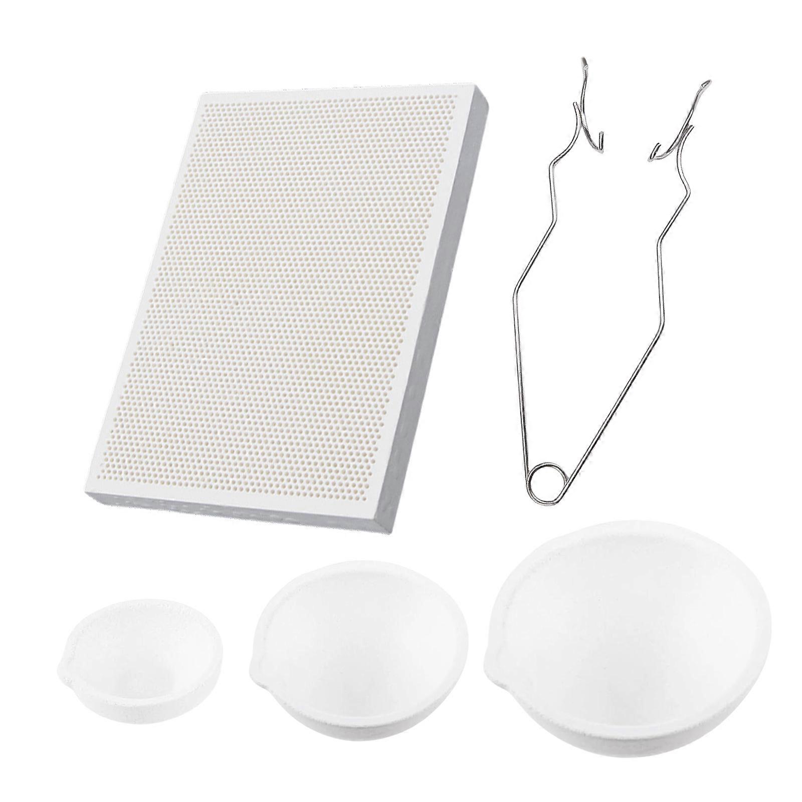 Ensemble de 5 creusets en quartz Tasses à plat de fusion de quartz Creusets en quartz Ensemble de bols de fusion en métal adapté à la fusion du métal