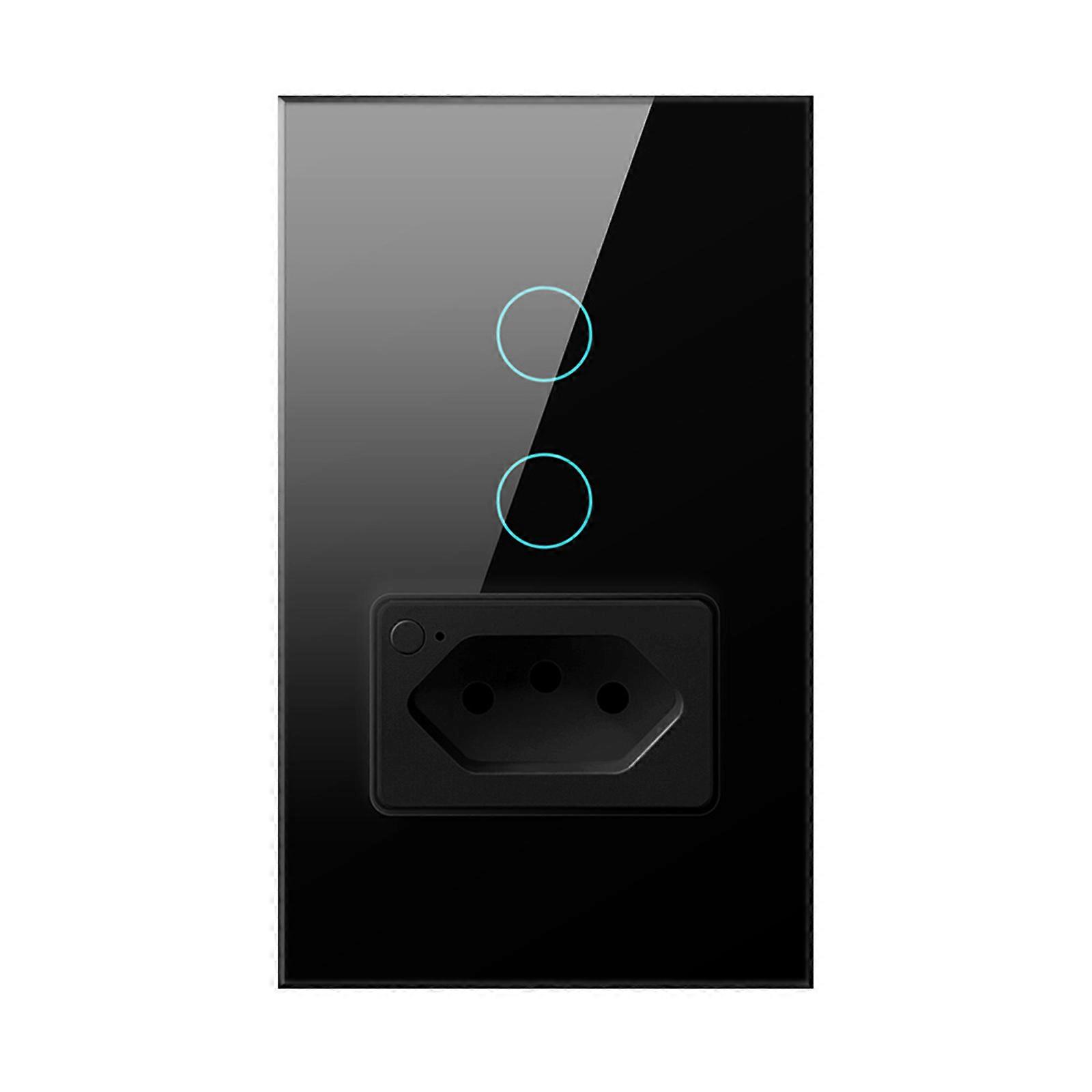 Combination Smart Touch Light Switch and Smart WiFi Power Wall Outlet APP Smart-Life 100-240VAC 50/60Hz 2 Color
