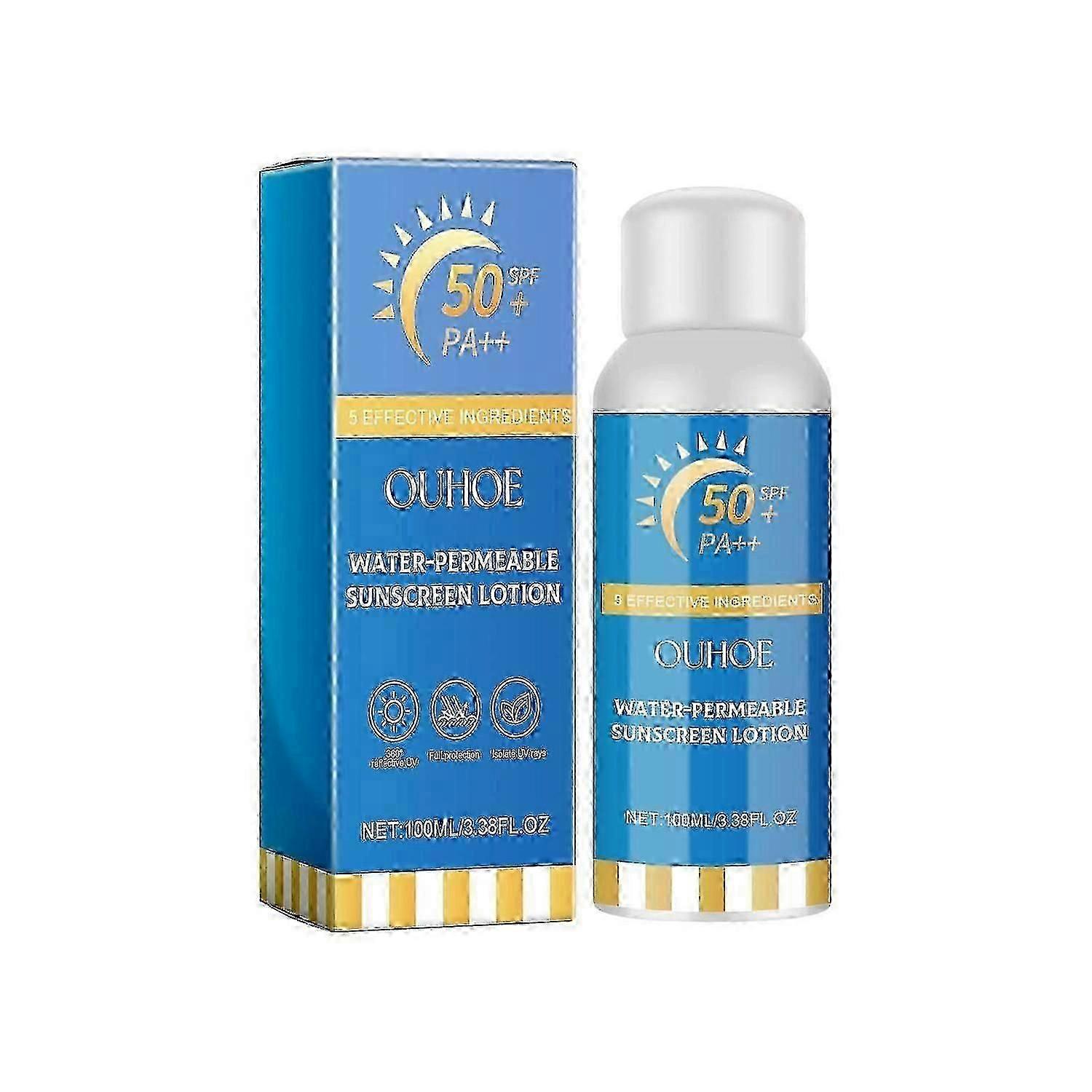 غسول واقي من الشمس قابل للنفاذ للماء OUHOE ، عزل صيفي في الهواء الطلق للأشعة فوق البنفسجية السريعة ترطيب الفيلم منعشي