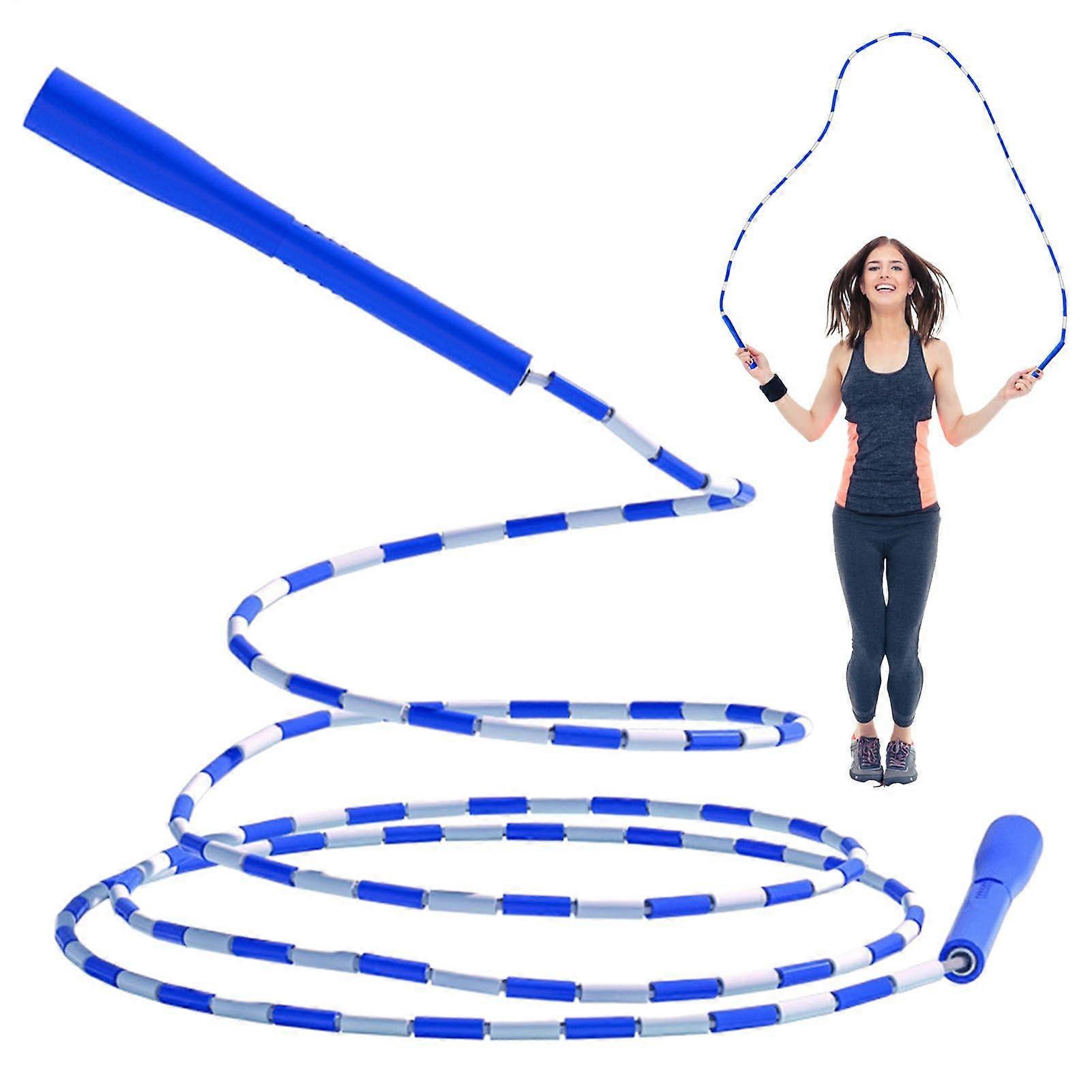 Adjustable, segmented skipping rope for fitness, durable, breakresistant beads