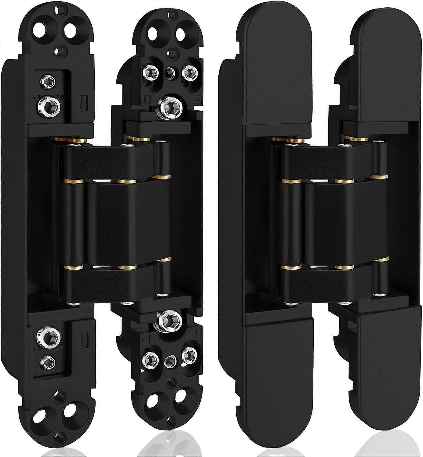 2025 Latest Model  6inch Hidden Door Hinges(2Pcs)- 3 Way Adjustable Invisible