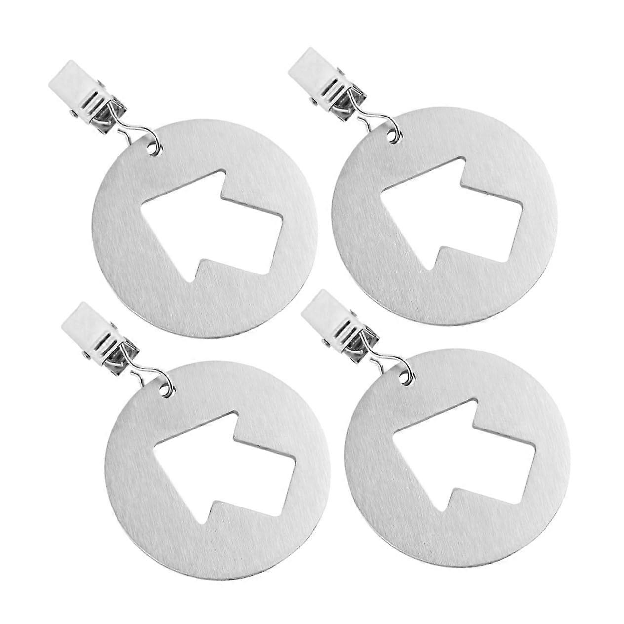 Stainless Steel Tablecloth Clips 4 Pack Weatherproof Table Holders 6.50X6.00X1.00CM Silver Rustproof Design