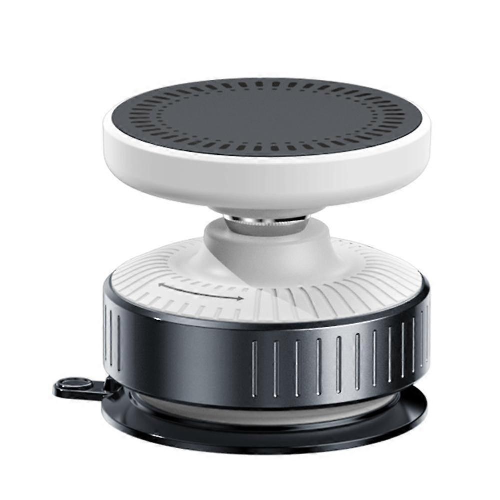 Black and white (A)$ Vacuum adsorption magnetic car mobile phone holder rotatable car mobile phone holder