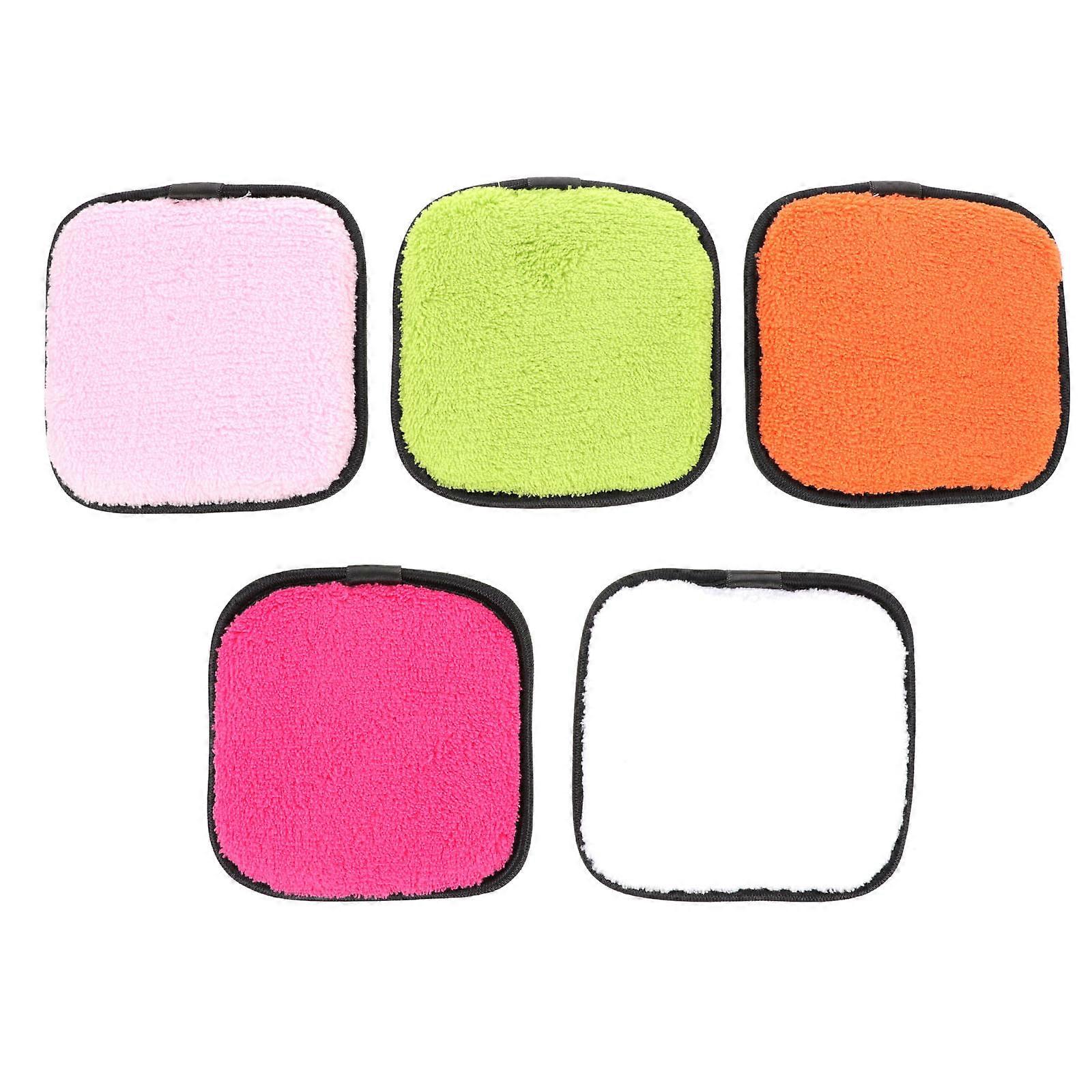 5Pcs Square Makeup Removal Sponges Washing Sponges (Assorted Colors)
