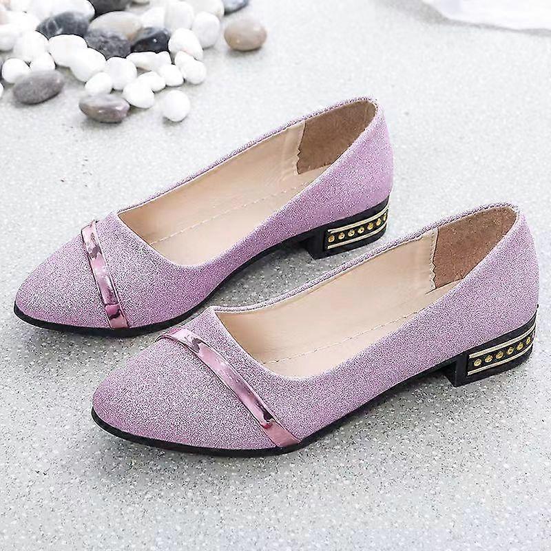 Summer New All-match Scoop Shoes Flat Bottom Single Shoes Women's Soft Bottom Peas Shoes Non-slip Pointed Women's Shoes