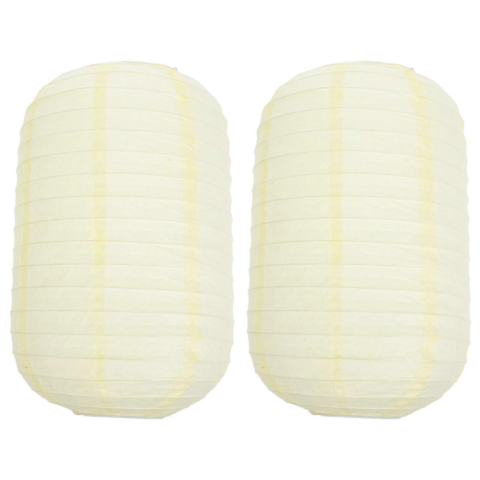 Japanese Folding Paper Lanterns for Decor Beige Color 2 Pieces Small Size Perfect for Home