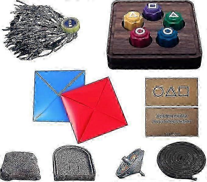 Korean Traditional Play Game, Suitable for Gonggi Jack Stone Pebbles Set with Round Case, Stone Catching Game Kit