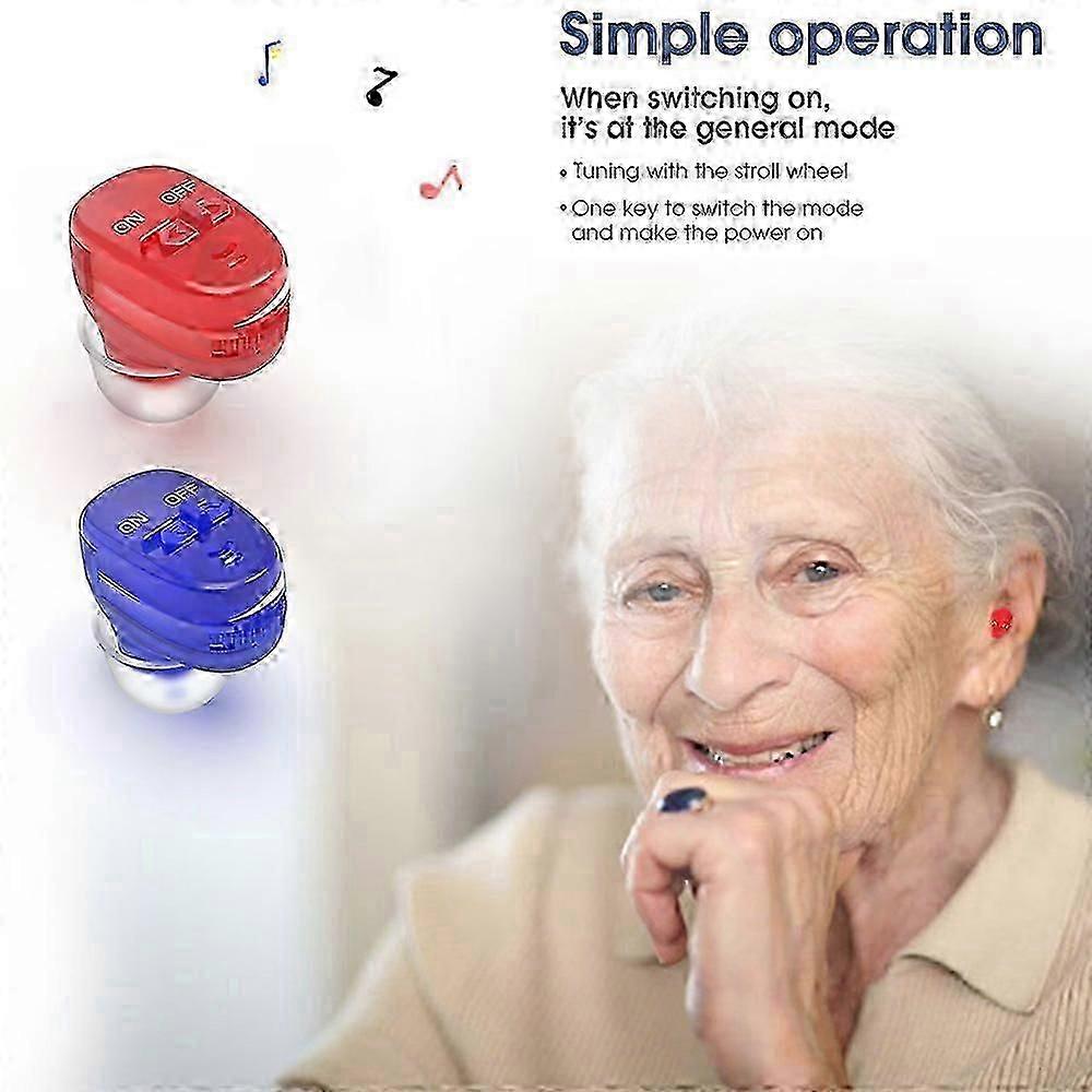 Mini Hearing Aids for Seniors with Noise Cancelling, Comfortable Lightweight Hearing Devices Sound Voice Amplifier