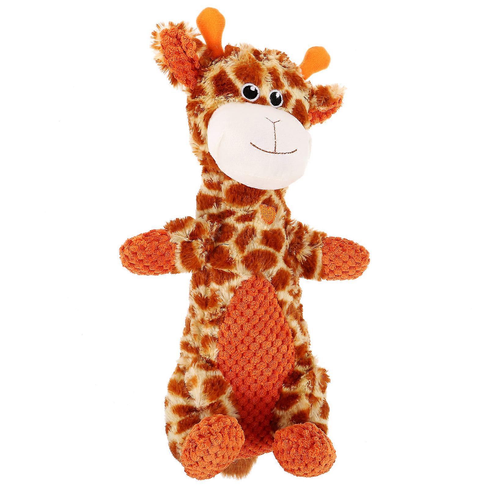 Plush Giraffe Dog Chew Toy For 35.00X20.00X13.00CM Interactive Squeaky 1Set