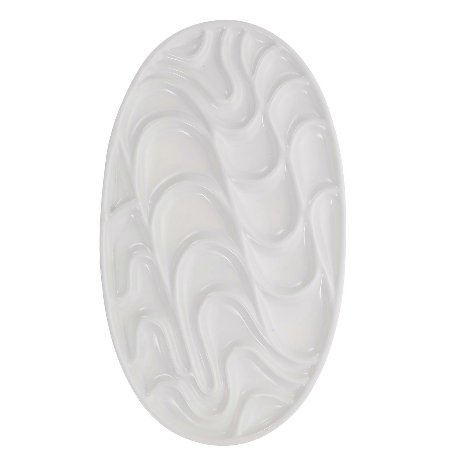 Painting Color Mixing Tray Imitation Professional Painters Propylene Compatibility 23X13cm White 1Pc