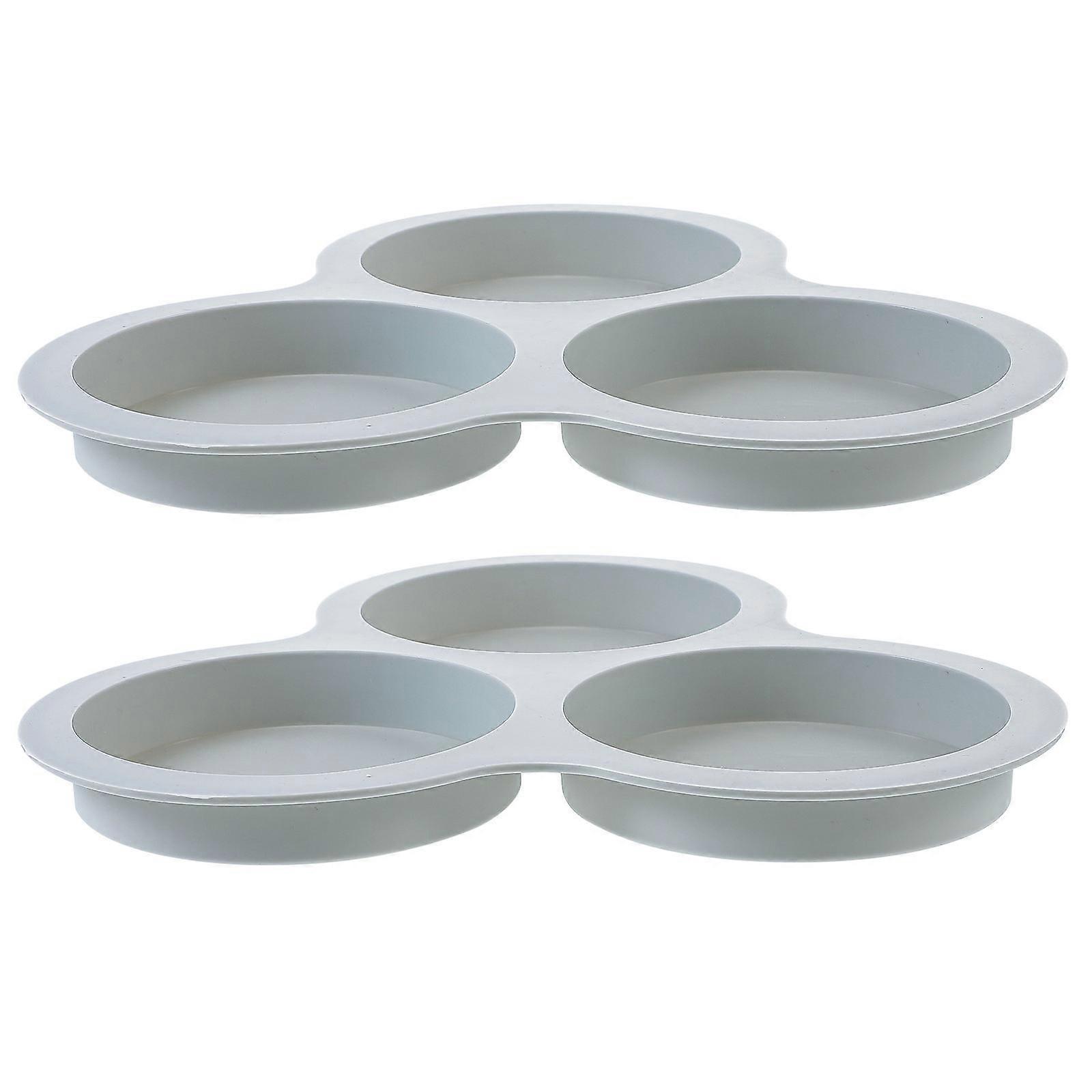 Silicone Baking Molds Non-Stick Muffin Pans For Friends Home Baking 2Pcs Blue