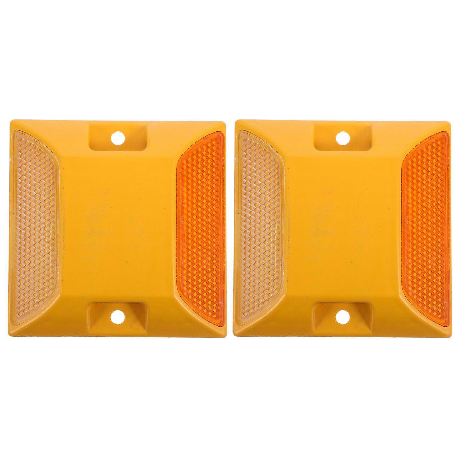 2pcs Road Markers Driveway Stud Marker Reflective Road Markers for Speed Bumps Highway