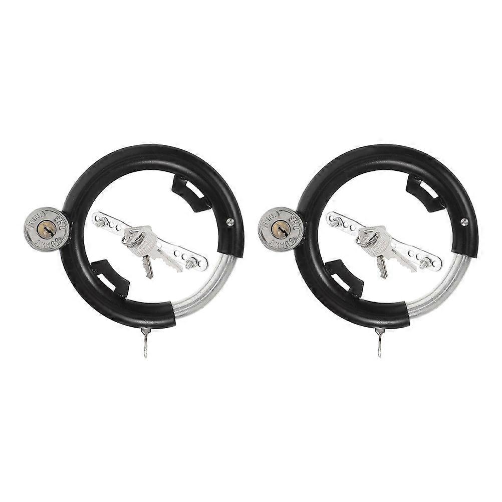 2 Sets Multi Function Bike Lock, Thickened Anti Theft Circular Lock for Bicycle, , Scooter, , Luggage & Sports Gear – Portable Cycling Security