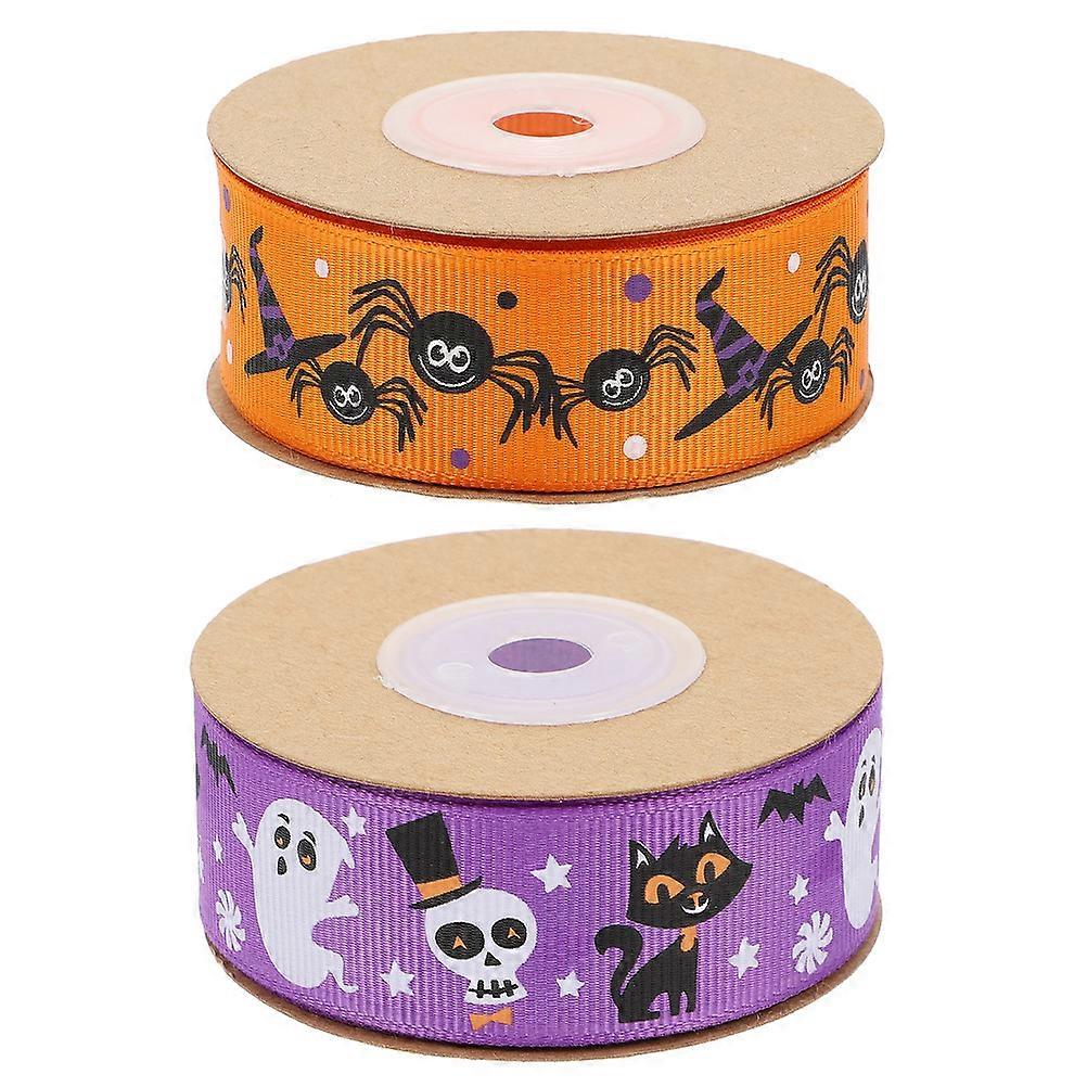Wrapping Ribbon For Presents Creative Halloween Ribbons Assorted Decorative 2 Rolls