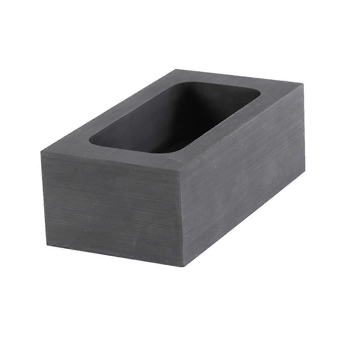 Graphite Casting Die Crucible Mold Jewelry Casting Tools Students 8.5*4.5*3cm Black 1Pcs