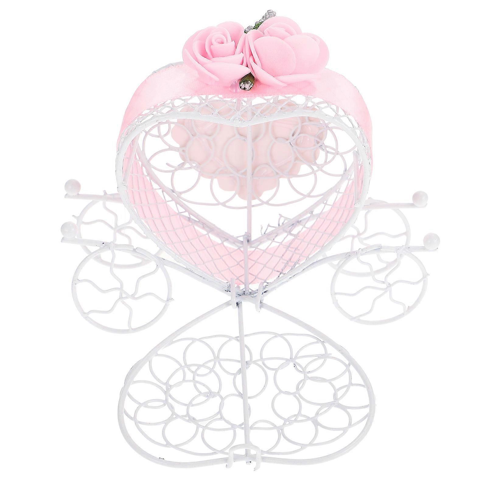Heart-Shaped Candy Boxes Elegant Design Wedding Favor Candy Box 1Pack Storage 3.9X3.5X1.4in