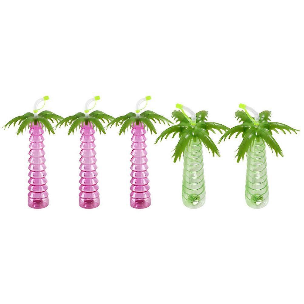 Multi Function Straw Cup Portable Water Bottle For Everyday Use 5Pcs