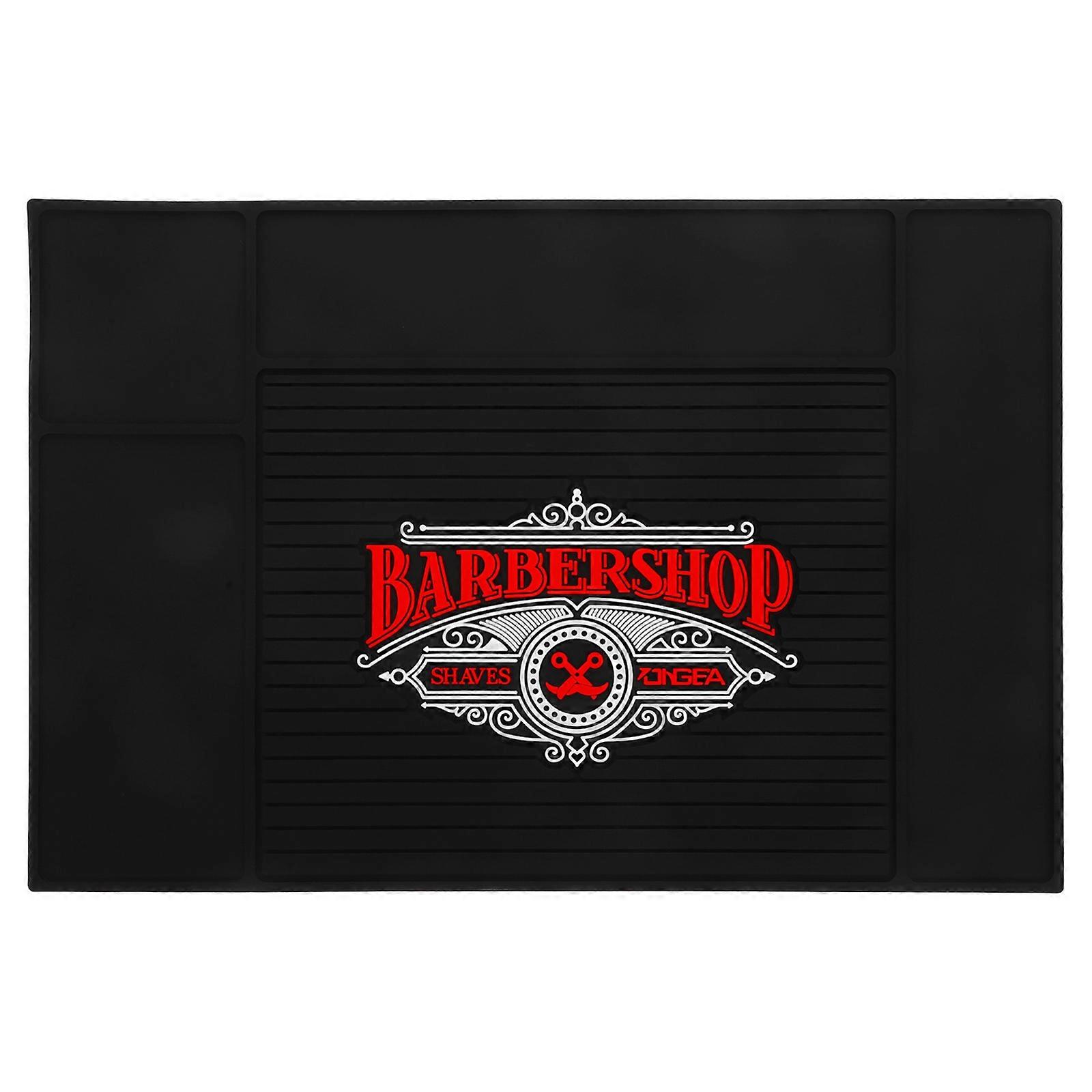 Non Slip Haircut Tools Storage Mat for Barber Scissors Heat & Cold Resistant, Easy Tool Organization, Black
