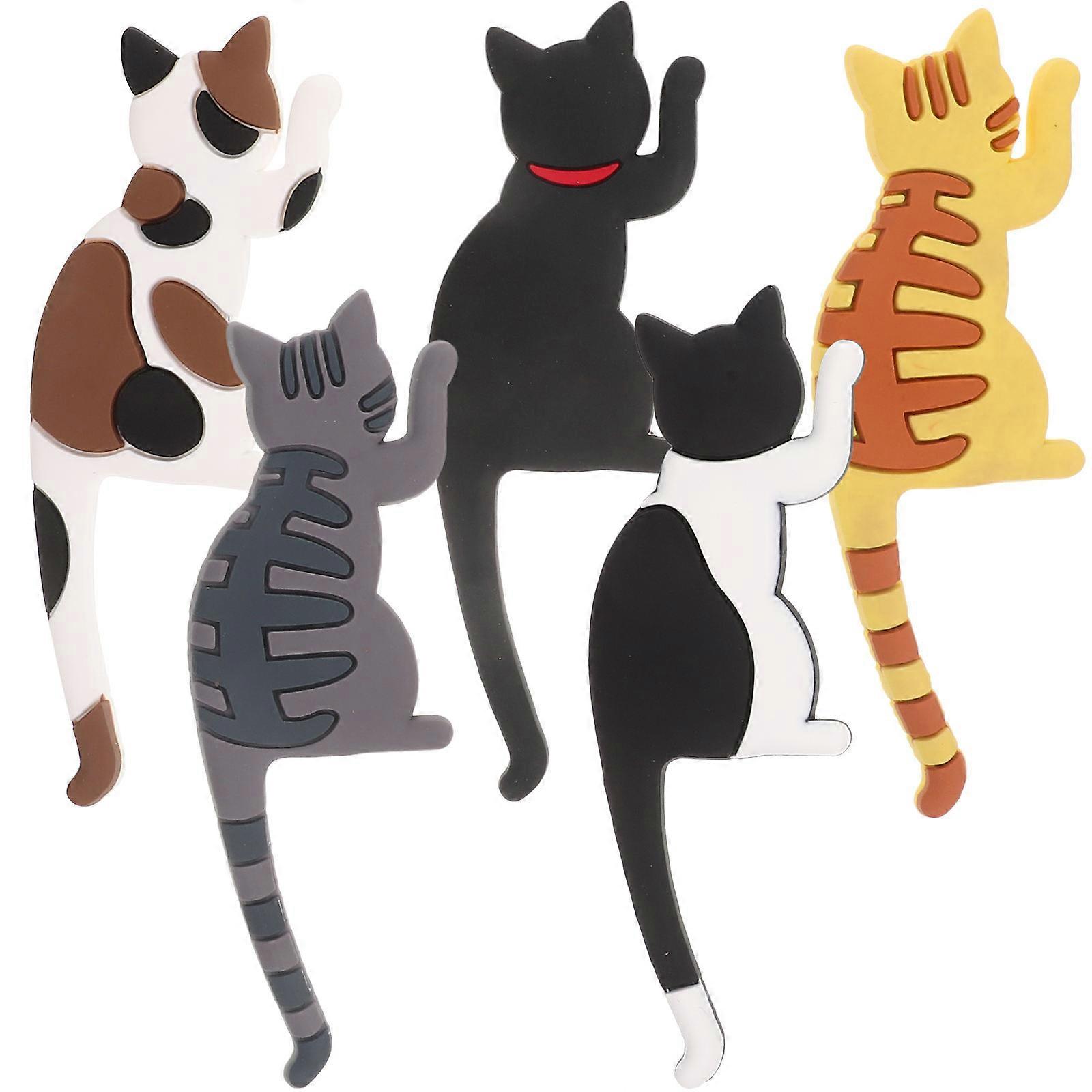 קולב בגדים מגנטי גמיש וחמוד לחדר חתולים דקורטיבי 5 יחידות