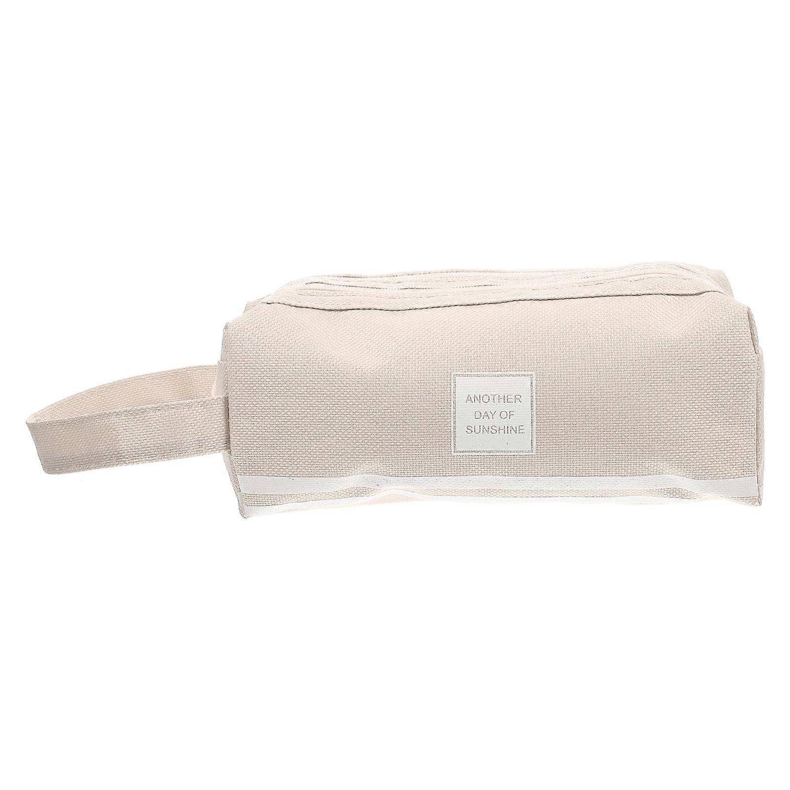 Pen Case Pencil Case Rectangular For Stationery Storage Portable Grey 20X7.5cm 1Pack