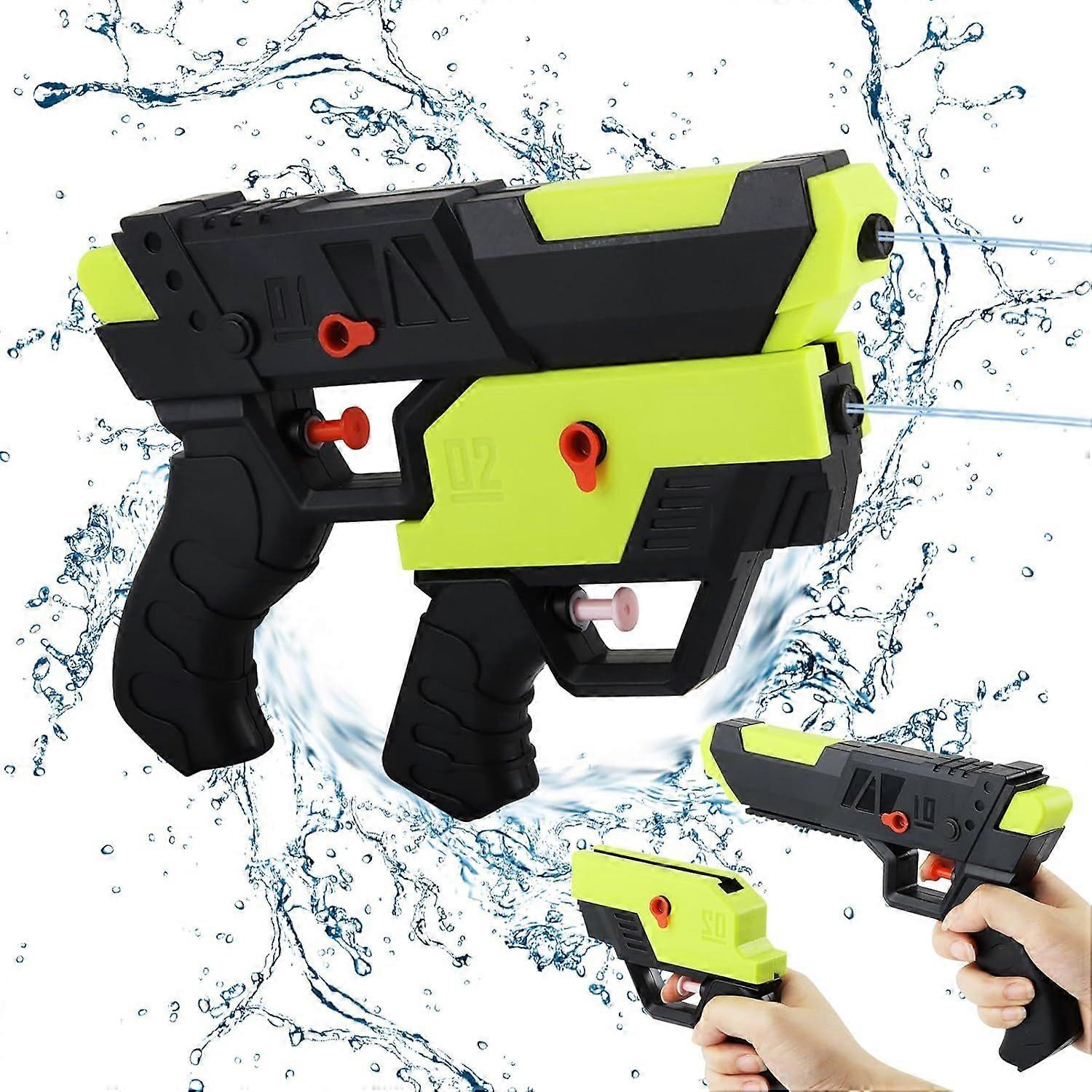 مسدس مائي للأطفال ، مسدس رش ماء 2 في 1 ، مسدس ماء للبالغين ، يصل طوله إلى 10-15 مترا ، مسدس رش ، مسدس مائي ، ألعاب عائلية ، مناسب للأماكن الخارجية ، 