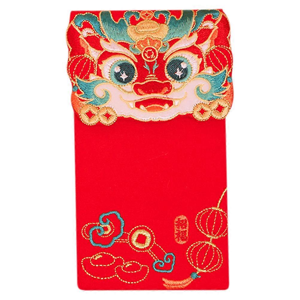 Spring Festival Red Envelope Chinese New Year Red Packet Rectangular Shape For Special Occasions 1Pack