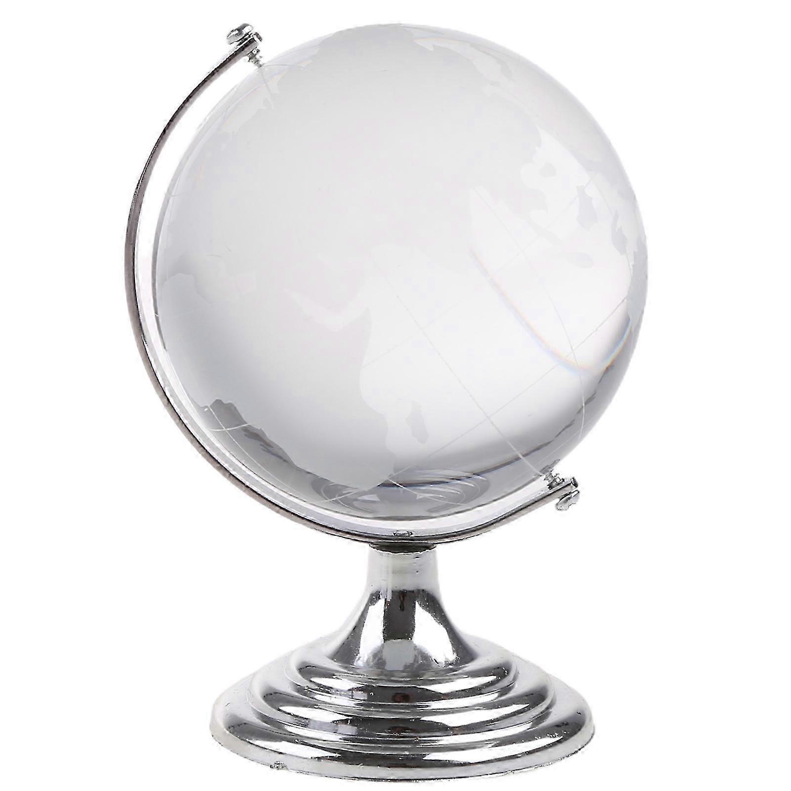 Crystal Globe Mini Sphere Display Round Earth World Map Ball