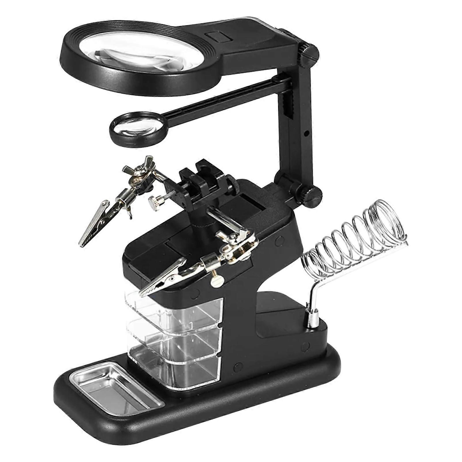 USB Welding Clamp Table Magnifier Helping Hands Soldering Work Light for Table Mounting Watch  Tools