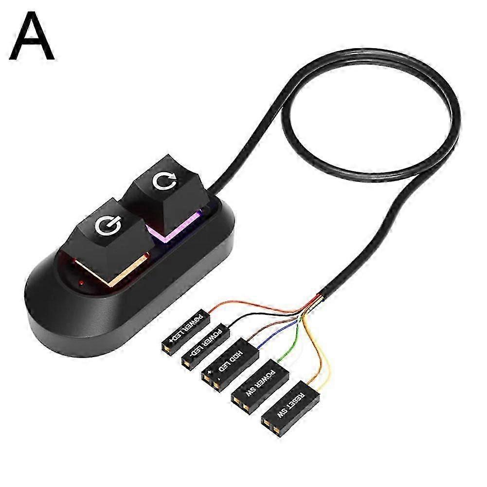 Desktop Computer External Switch& Restart Button -Power Extension Cable