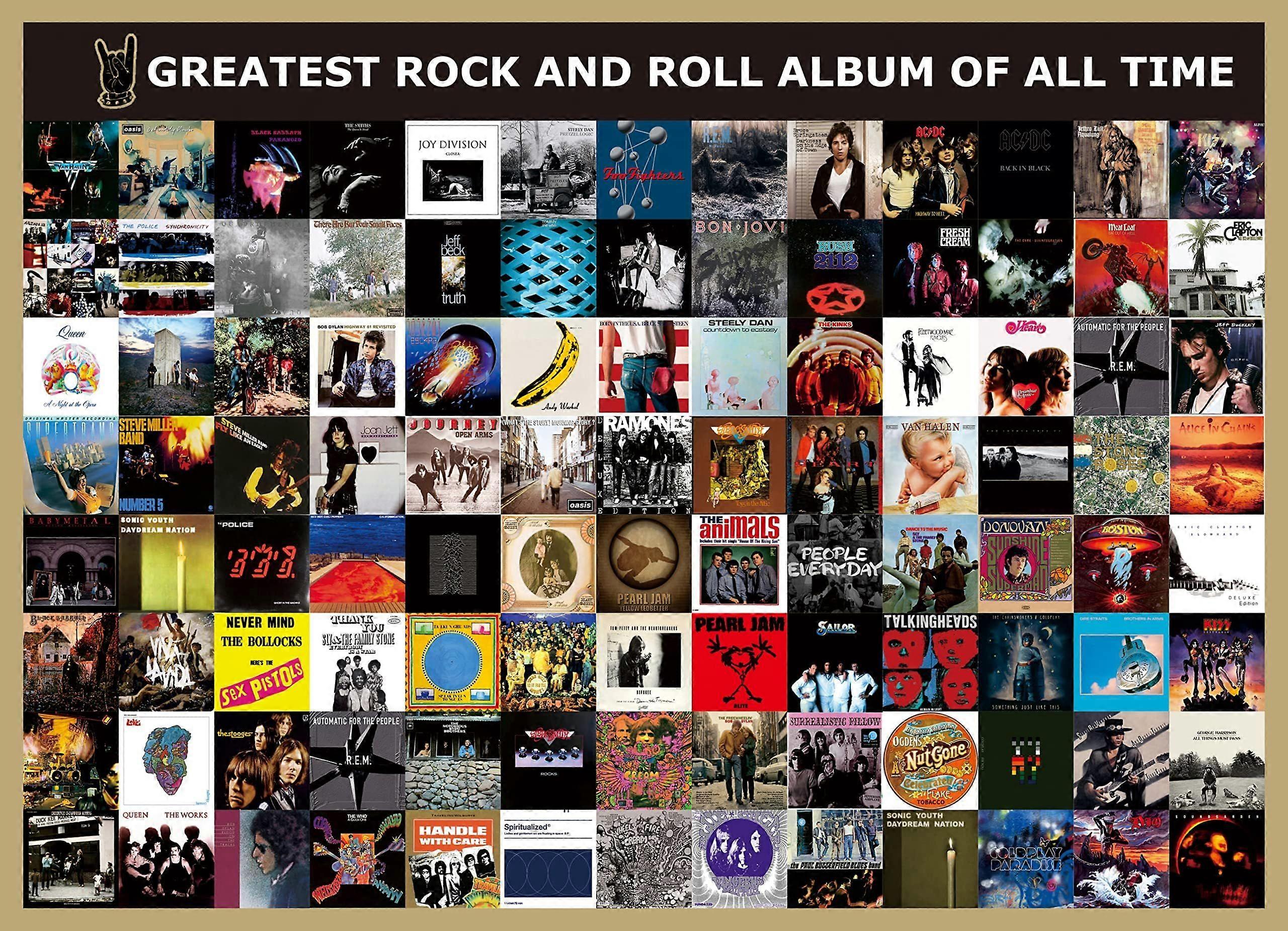 ألغاز موسيقى الروك للبالغين ، لغز غلاف ألبوم الروك 1000 قطعة ، ألغاز بانوراما الروك أند رول كهدايا لمحبي الموسيقى