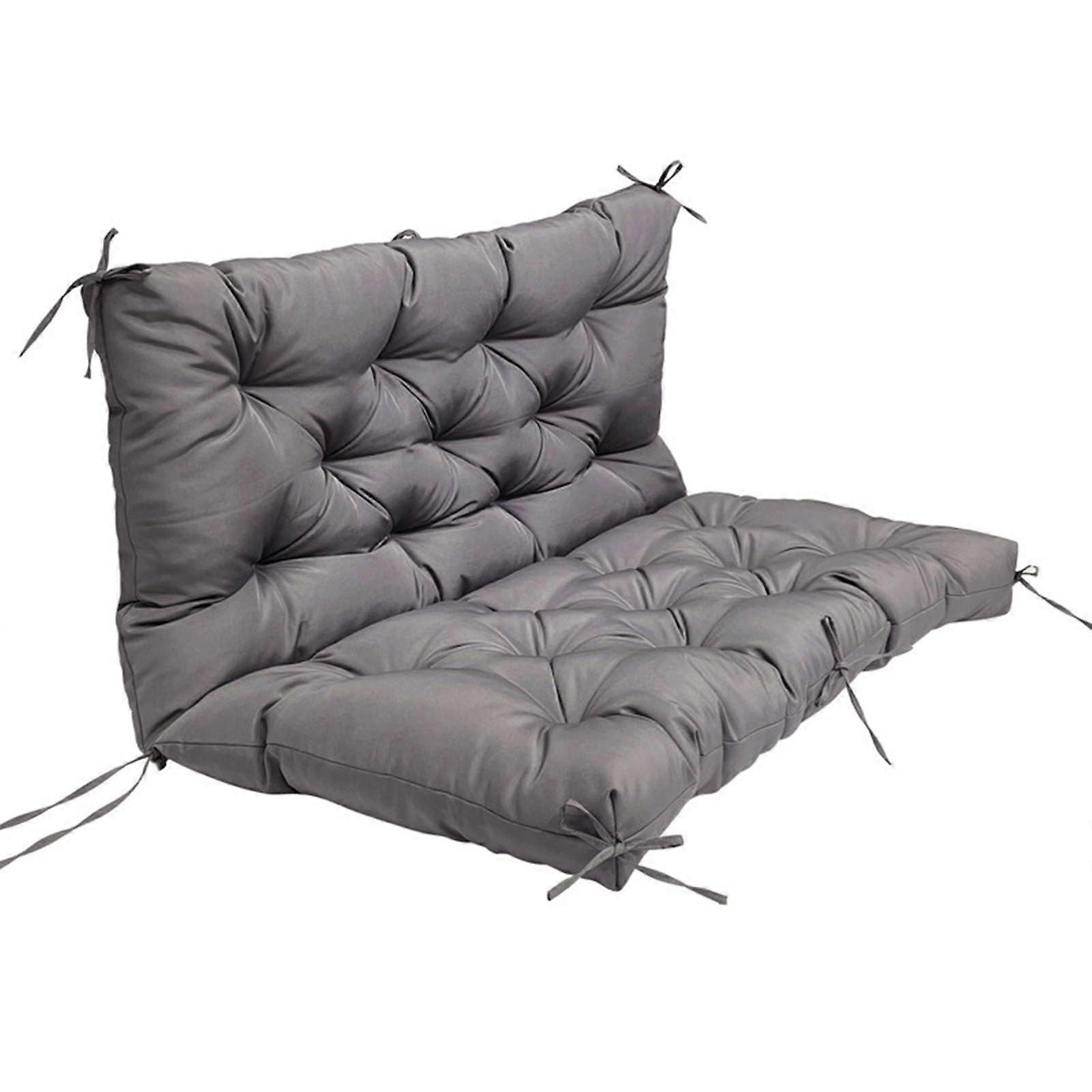Waterproof Garden Swing Seat Pad, Soft Comfortable Cushions for 23 Seater Hammock, Dark Gray